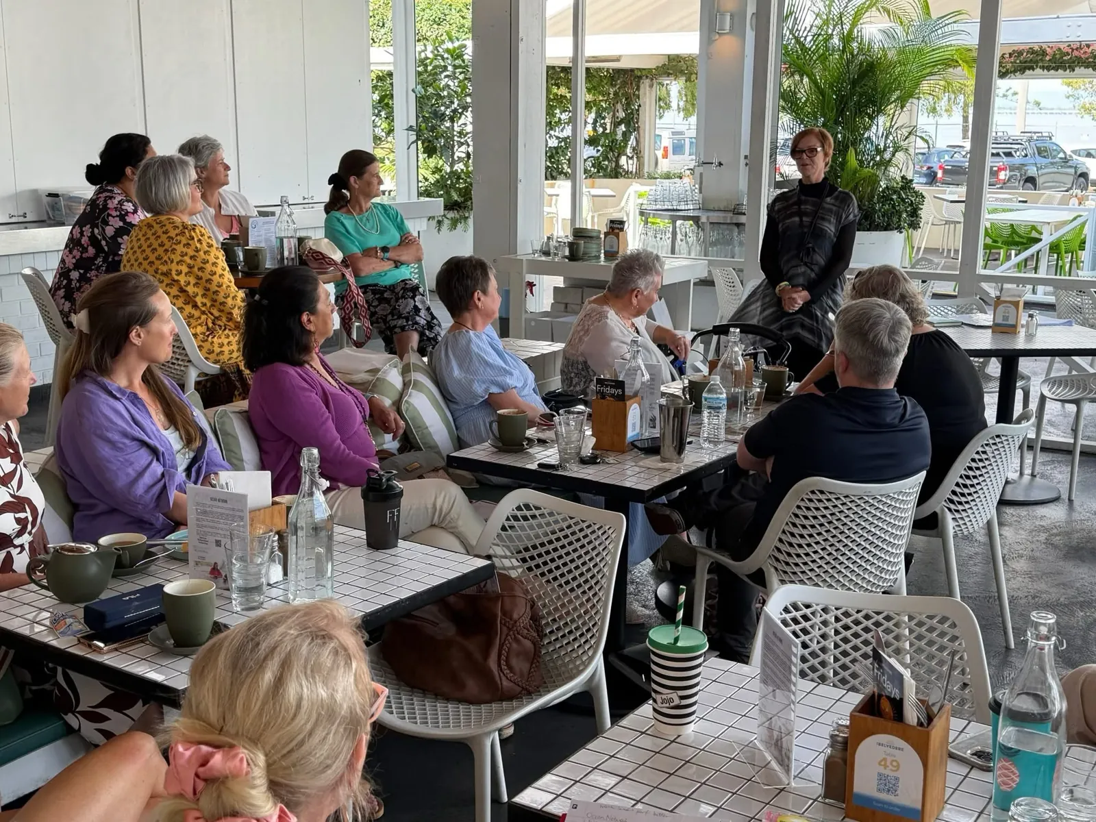 Sandra Tainsh presenting to the Ocean Network breakfast at The Belvedere